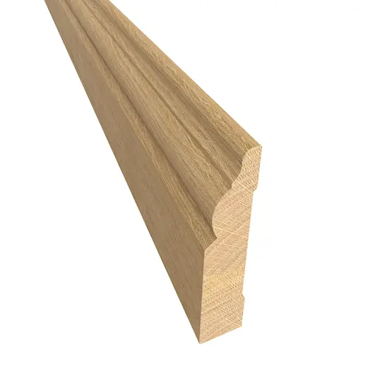 SOLID SKIRTING-BOARD OAK SATIN 15X69 MM