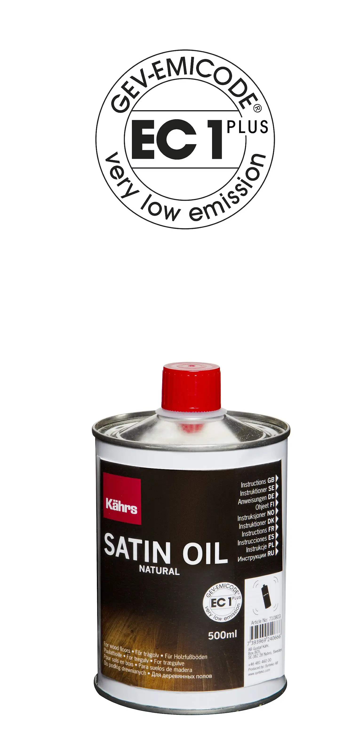 KÄHRS SATIN OLIE 0,5 L Tilbehør Kährs